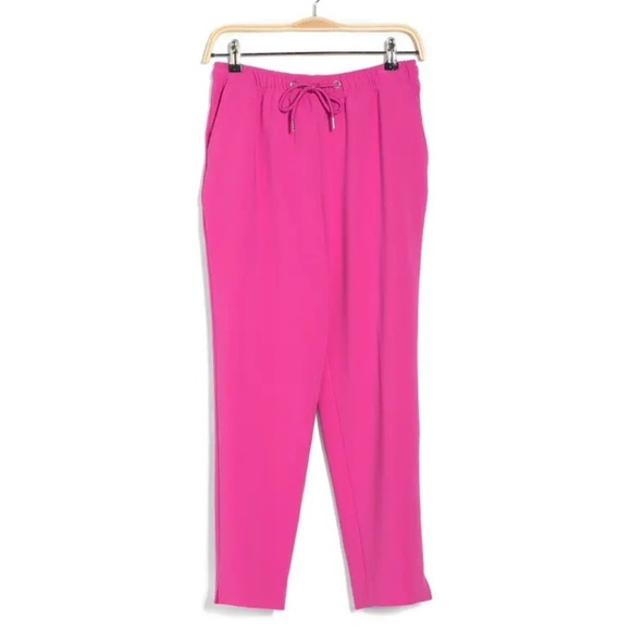 NEW FRENCH CONNECTION Emiko Whisper Ruth Pants Wild Rosa Pink - Picture 2 of 4